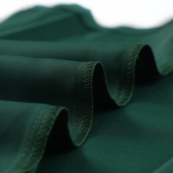 Green Satin Wrap Midi Skirt with Split - Picture 8 of 14